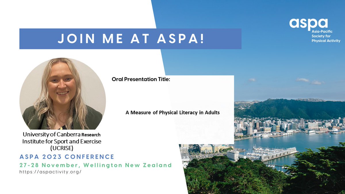 Excited to be heading to Wellington to present #physicalLiteracy research @ASPActivity. I can't wait to connect with everyone 😊