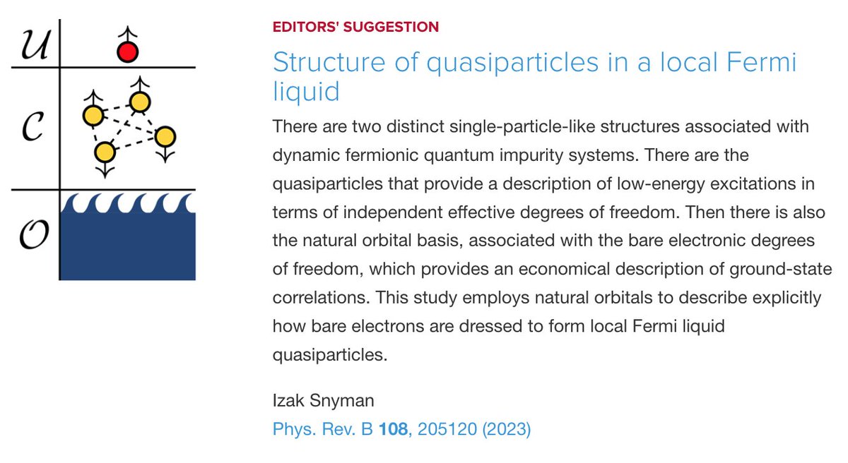 PhysRevB's tweet image. PRB Editors&apos; Suggestion: Structure of #quasiparticles in a local #FermiLiquid

Izak Snyman
Phys. Rev. B 108, 205120

➡️ go.aps.org/3R7XWaa
#EdSugg #condmat #physics @APSPhysics