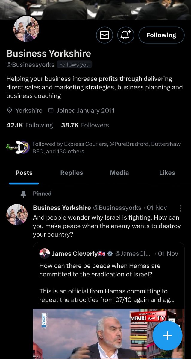 WestYorksdriver's tweet photo. People should stay away from these org who believe genocide is ok.
@Epoch_Post
@GNabi_Eurocabs @Bradford_TandA @girlington @Child_Leeds @looknorthBBC https://t.co/D6TQOViyvx