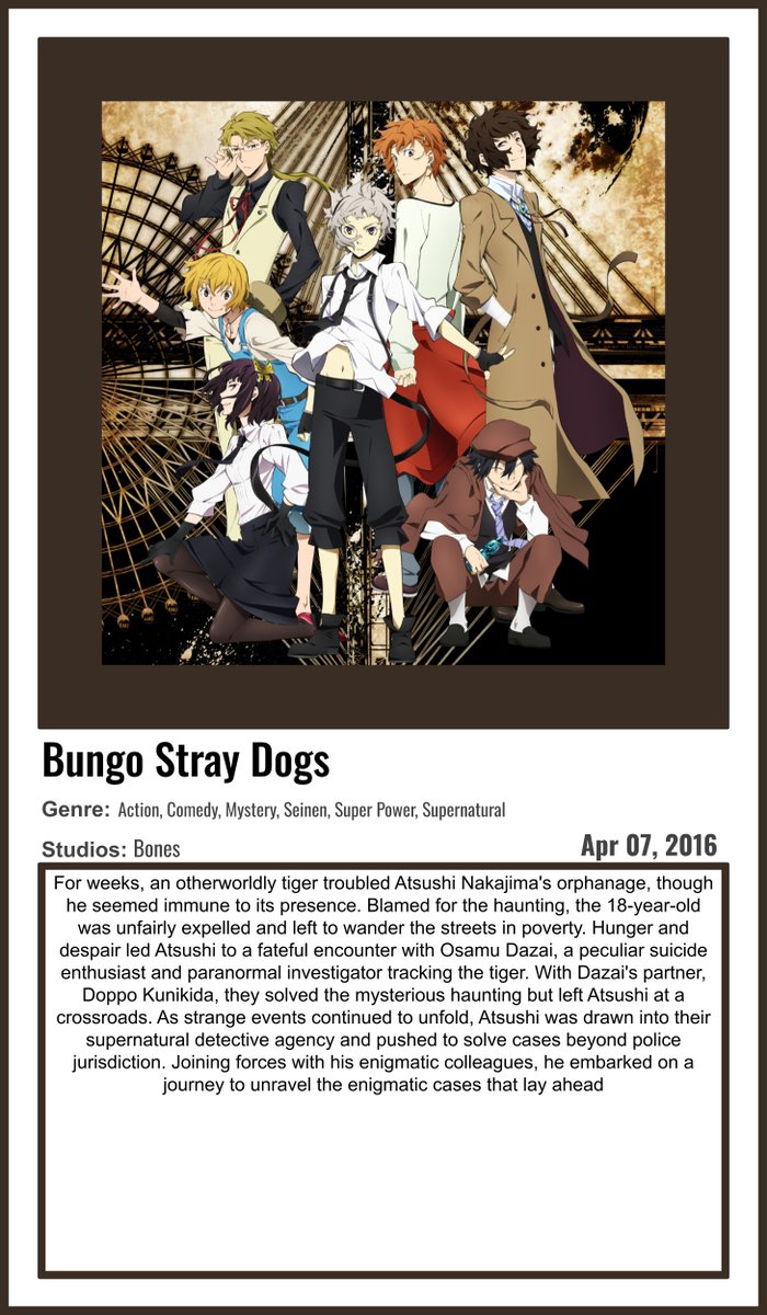 Anime Poster - Bungo Stray Dogs #anime #poster