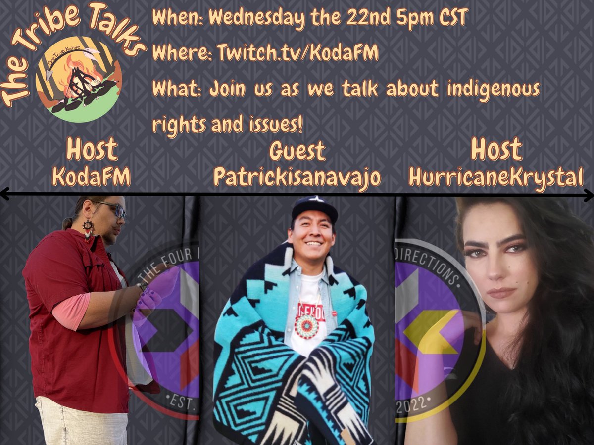 Join us TOMORROW as HurricaneKrystal and myself talk with PatrickIsANavajo about indigenous rights and issues and get to know Patrick a bit more! 

Hope to see you there!! Lets keep NAHM rolling! 💜