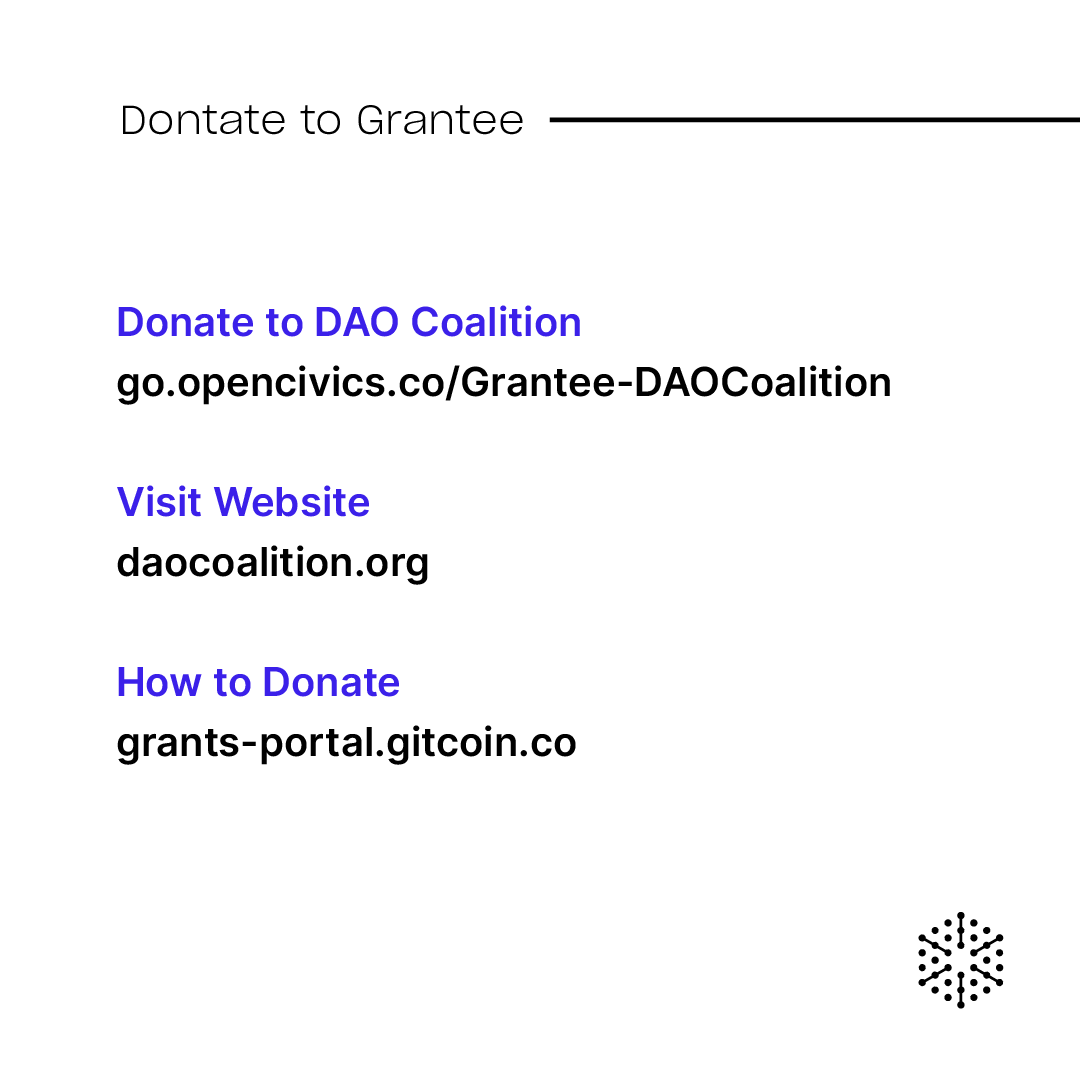 OpenCivics's tweet photo. Showcase: Genesis Round Grantee – @daocoalition
Donate: https://t.co/VCt7bwLAlM
#GG19 #Gitcoin #deciv https://t.co/Gt4XWa8QwD