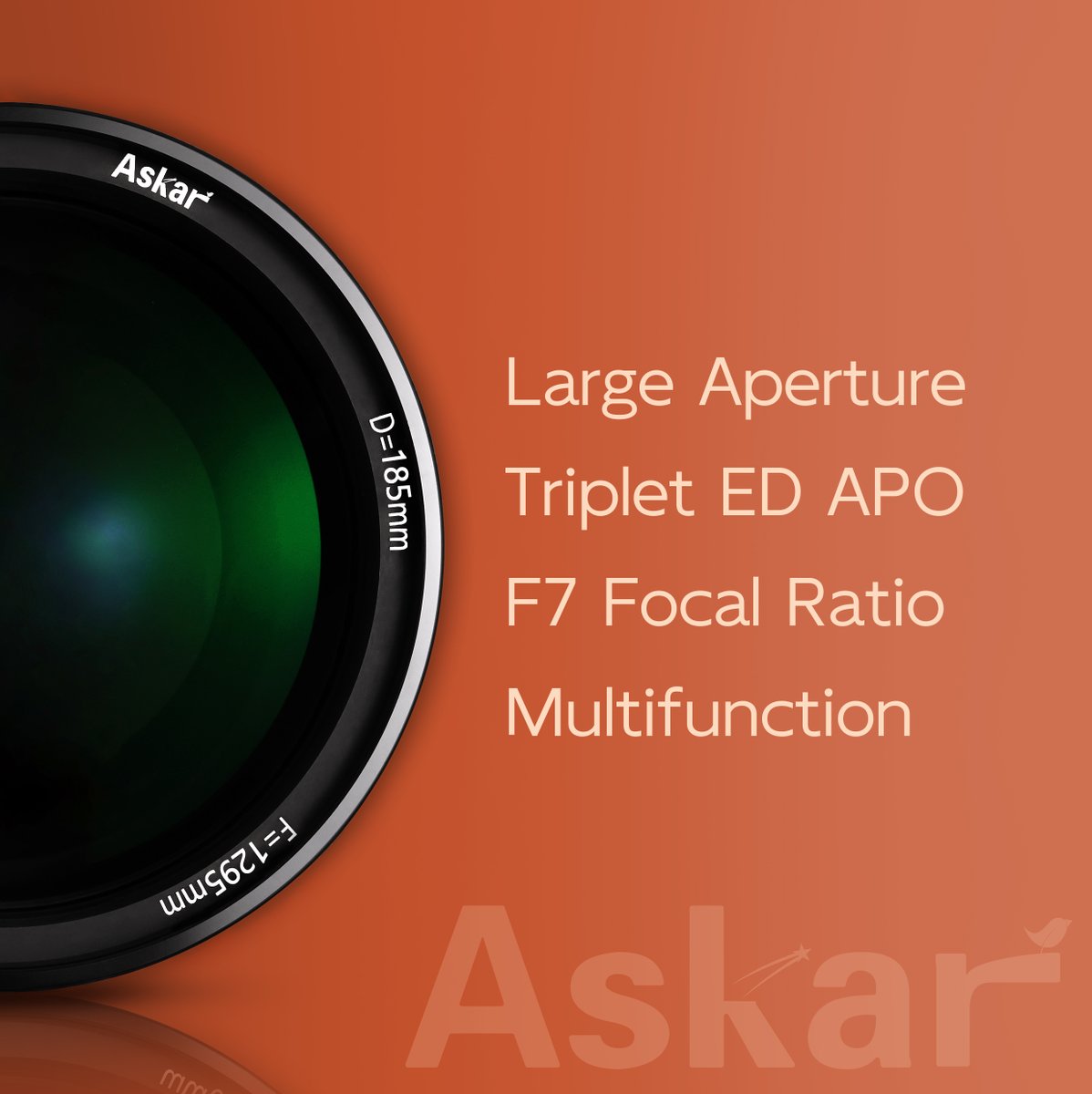 The Askar 185APO is an OTA with a 185mm aperture,1295mm focal length, and f/7 native focal ratio.
Click here for more information:
sharpstar-optics.com/Products_1/93.…
#185APO #Telescope #Astrograph #SharpstarOptics