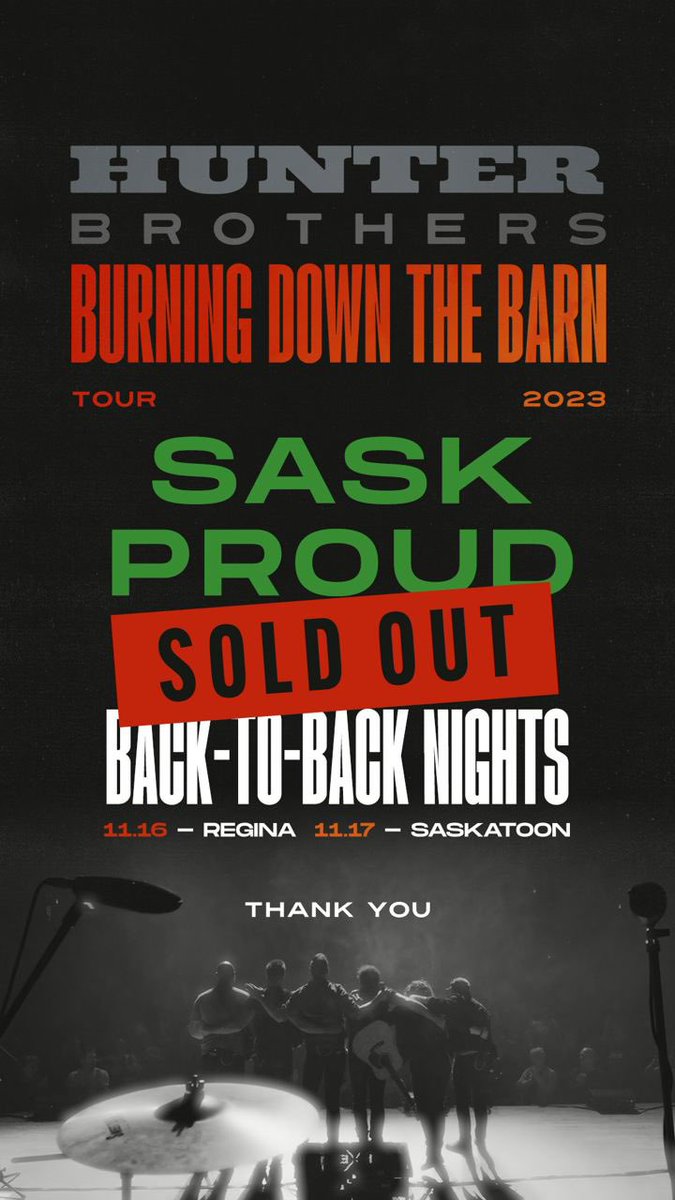 Thank you, #Saskatchewan! 🙏🏼 #SaskProud 
#BurningDownTheBarnTour