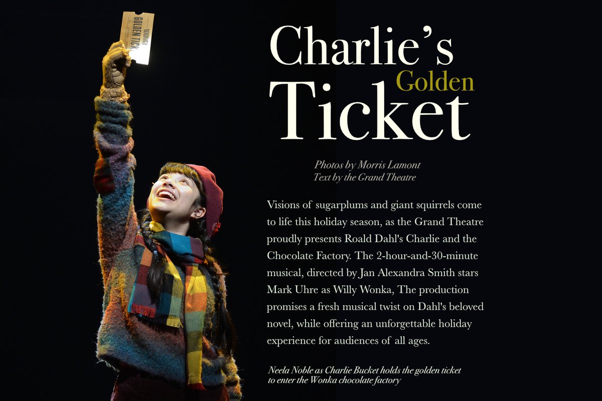 The Grand Theatre’s Christmas production of Charlie And The Chocolate Factory set to open this Friday night for a scheduled run to Christmas Eve. A new twist by director Jan Alexandra Smith  #ldnont. #thegrandtheatre more photos  rb.gy/sfc2mt