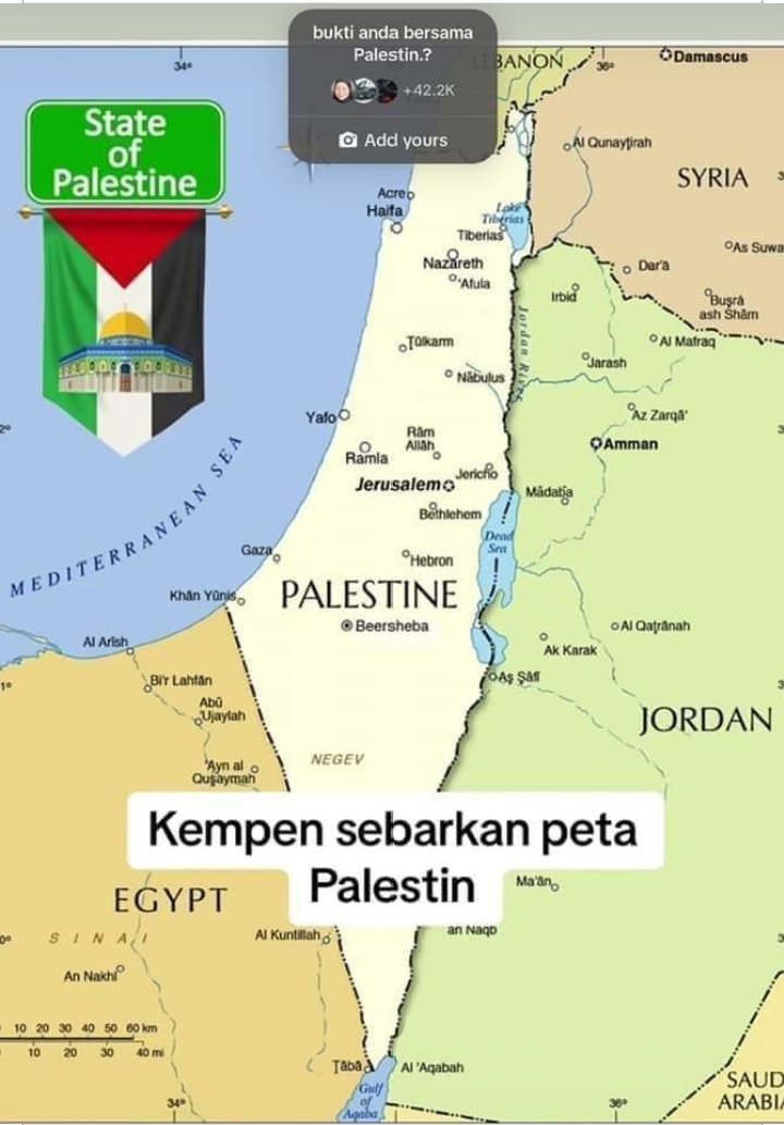 taufik_q's tweet photo. Peta Palestine.... 
Perlu dikampanyekan terus, sampai Israhell lelah dan menyerah https://t.co/BmpY64FwFi