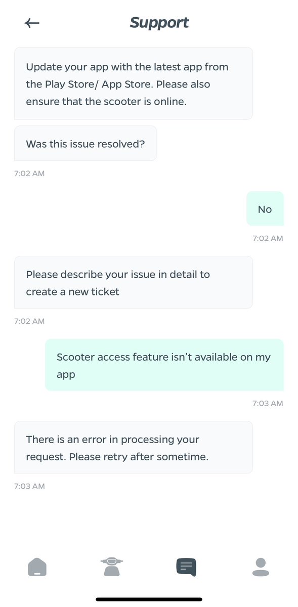 vikaskottari's tweet photo. In my new OLA S1 pro gen2, the Scooter access feature isn't available on the app! If I go to support section it always says error processing request! @OlaElectric @bhash #olaelectric #olas1progen2 https://t.co/qPGk9k6ogG