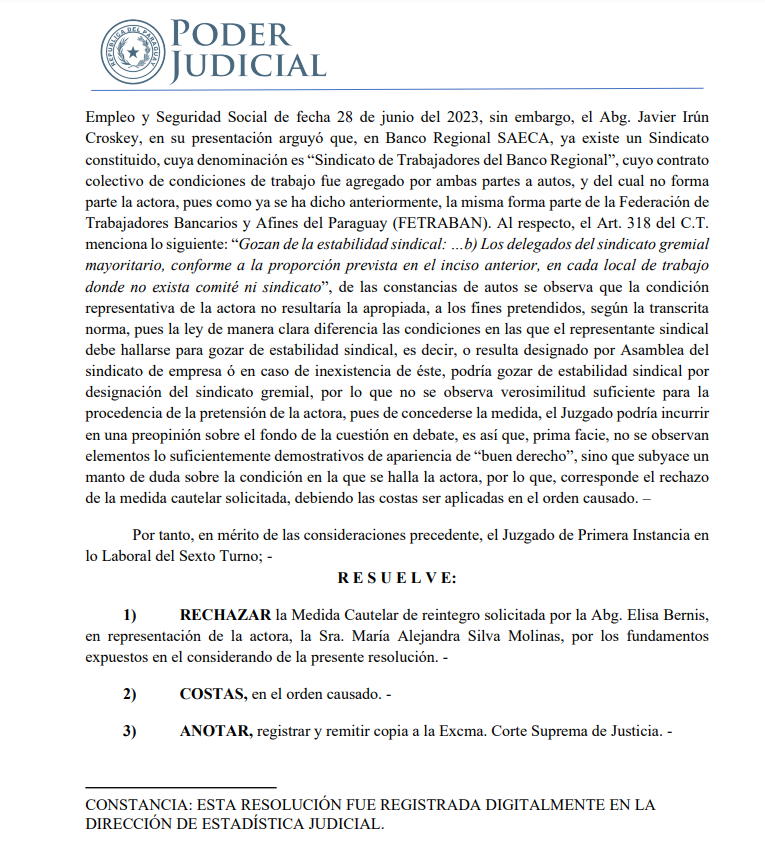 GuachireM's tweet photo. Lo más "raro" del caso es que Jorge Barboza, mismo juez que benefició a una de las trabajadoras es quien no otorgó el pedido de la cuarta funcionaria a pesar de encontrarse en la misma situación. Tampoco la cámara de apelaciones le dio lugar aun existiendo ya 3 casos favorables. https://t.co/sdFO1bOJXk