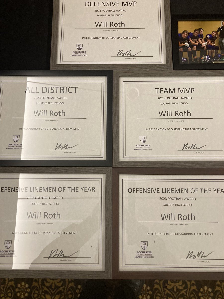 Honored, that I was voted by my team as the Team MVP, Defensive MVP & the Defensive and Offensive Lineman of the year. I was also selected as All Section and All District. Finally I was selected as the District Lineman of the year, for the second year in a row .