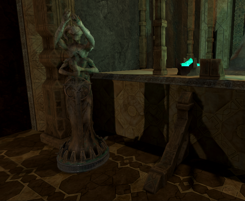 Today I decided to put one of the really old models back into Realm into the Fallen. Earlier in the development cycle, I had an artist do some artwork for the title screen. I didn't end up using the scene, but I forgot that it came with this great model that I may as well use.