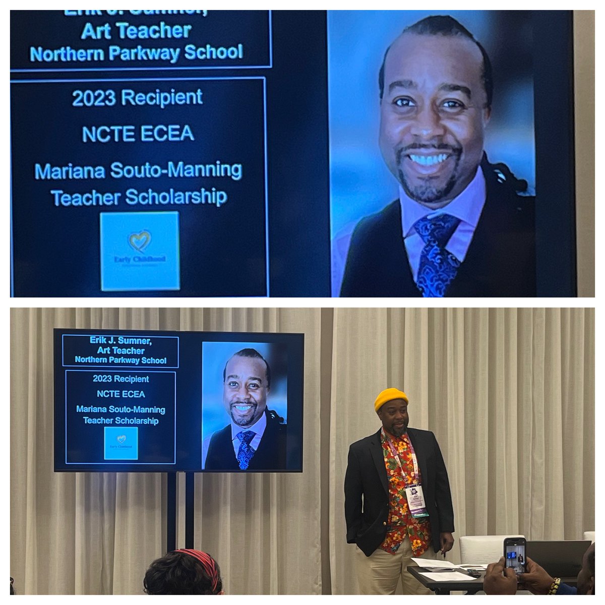 subwalletappAMA's tweet photo. Congratulations #ErikSumner  @northernparkway @EceaNcte #mariannasoutomanningaward @soutomanning @ncte https://t.co/SMLYLKWGbR