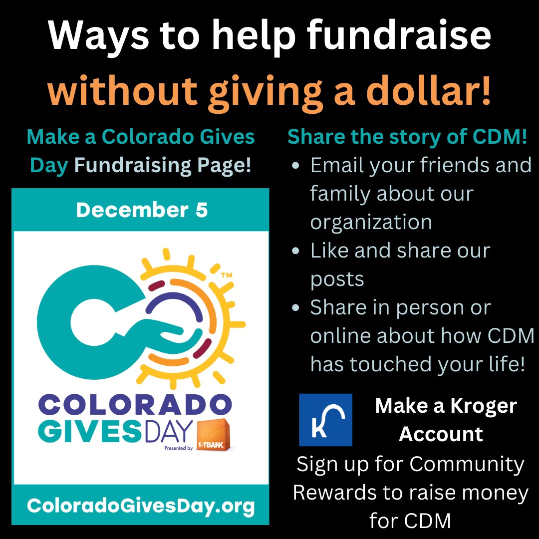 In addition to our link in bio, you can donate on our website! On Colorado Gives Day's Website! You can give without spending a dollar! Check out the pics for more info or DM us if you have any questions!
.
.
#HolidayGiving #DonateToSTEMM #FutureSTEMMLeaders