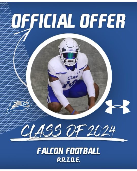 after a great phone call with <a href="/coachcwhite/">Curran White</a> i am excited to have been offered to play football at <a href="/CUWFB/">CUW Falcon Football</a>, thank you to coach white and the coaching staff! <a href="/NUICFootball/">NUIC Football</a>