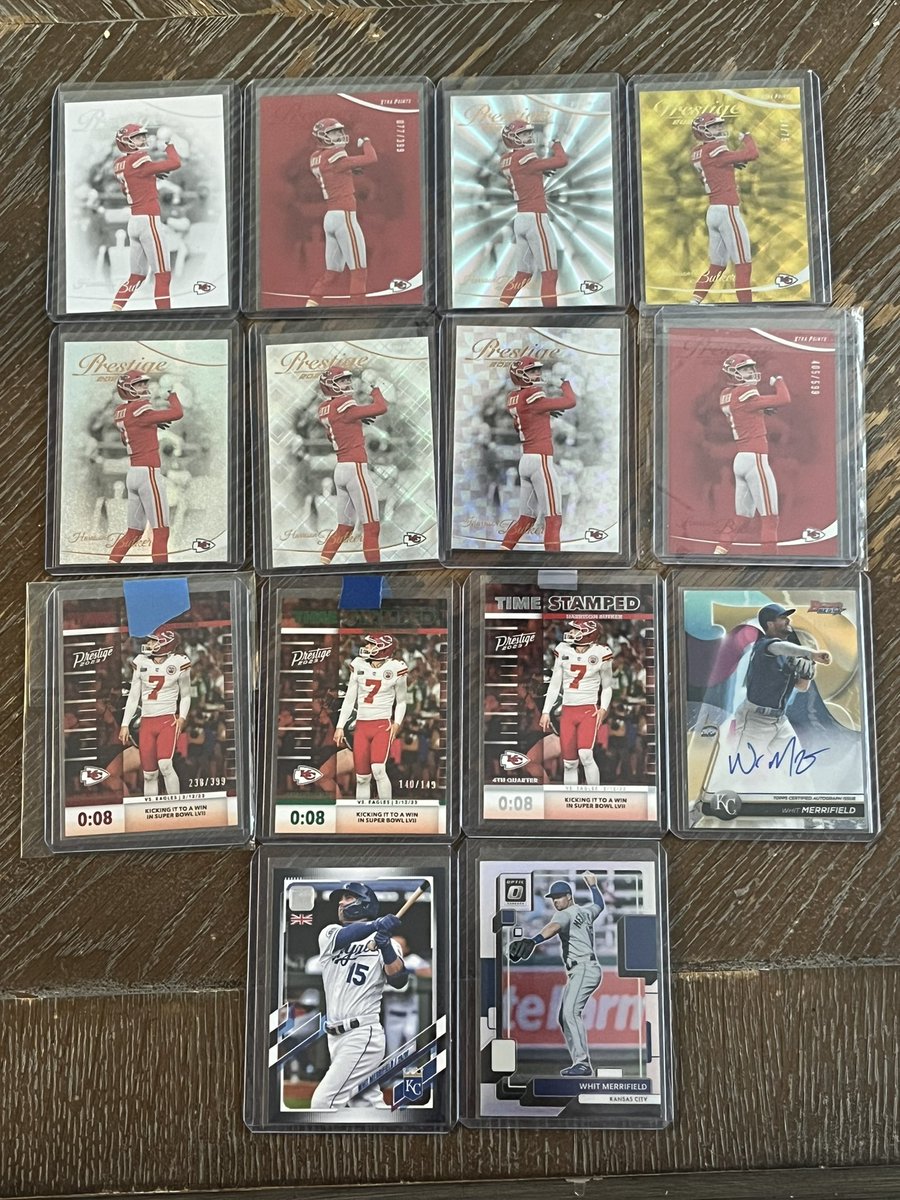 IT_guy8706's tweet photo. The stocking stuffers have started for Parker. He has no idea these will be coming to him in a month. 

Just need to maybe add a few more and it will be good to go! Thinking about grabbing a Whit 1/1 printing plate &amp; calling it good. 

#ButtKicker #TwoHitWhit https://t.co/HmeSwr9iEi