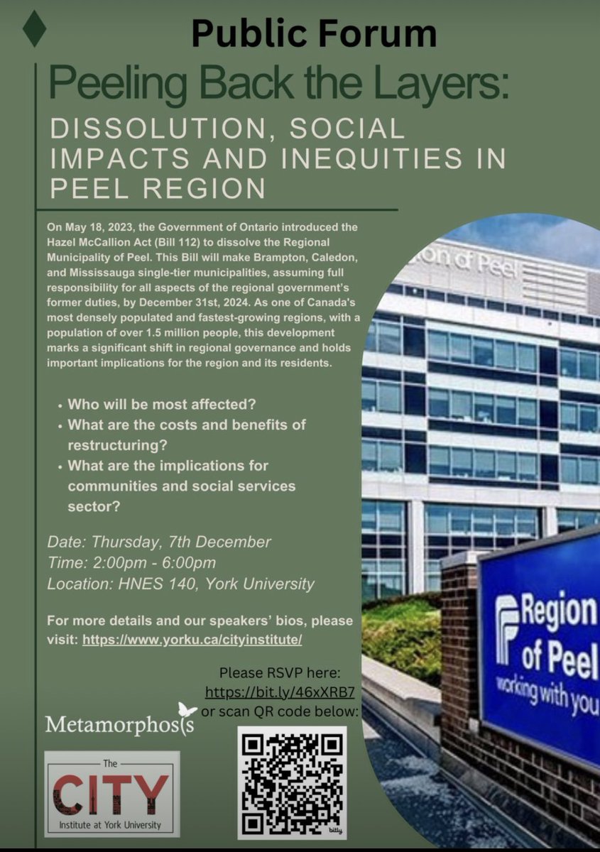 Zachary Spicer (@zacspicer) on Twitter photo Join us on Dec 7th for a discussion on the dissolution of Peel Region. Pleased to join an excellent group of speakers <a href="/CITY_at_YorkU/">CITY Institute</a> Join us on Dec 7th for a discussion on the dissolution of Peel Region. Pleased to join an excellent group of speakers <a href="/CITY_at_YorkU/">CITY Institute</a>