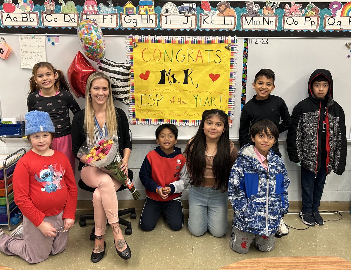 We are beyond excited that <a href="/msrucando/">Ms. Rucando</a> has been selected as Barley Sheaf’s ESP of the Year!!! We are so lucky to have her in our classroom ❤️ <a href="/BarleySheafFRSD/">Barley Sheaf</a> <a href="/FlemRarSchools/">FlemRarSchools</a>