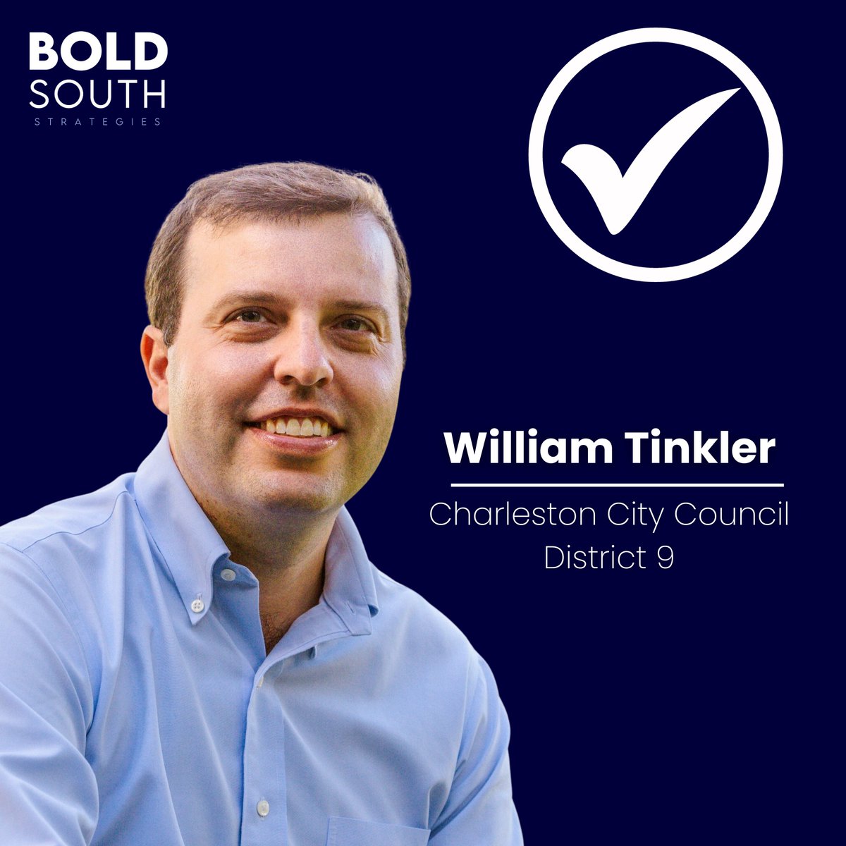 Congratulations to William Tinkler on winning the runoff for Charleston City Council District 9!