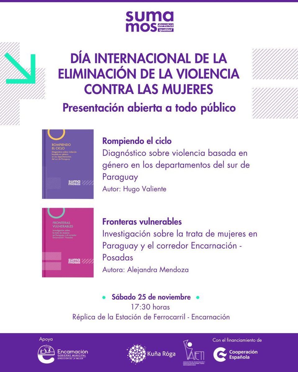 Gracias a #KuñaRoga, tuvimos la oportunidad de contribuir con una investigación sobre la situación de la #TrataDeMujeres en la frontera de Encarnación-Posadas y, en ese contexto, presentar recomendaciones sobre cómo fortalecer las políticas públicas locales.