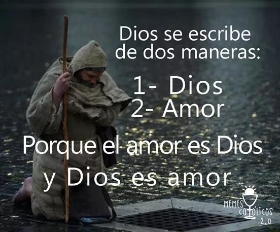 andrescarras's tweet photo. Dios se escribe de dos maneras:
1.- Dios
2.- Amor
porque el amor es Dios
y Dios es Amor. https://t.co/uRTw0Om2PA