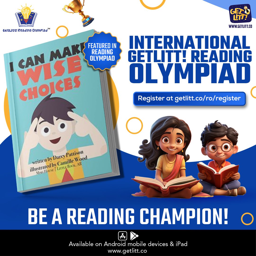 Small and big choices are part of everyone's life, but our tiny tots don't have confidence in their decisions. That's why we chose the book, 'I make Wise Choices,' by Darcy Pattison for the 7th GetLitt! international Reading Olympiad. 
Enroll kids to read bit.ly/7IGRO23