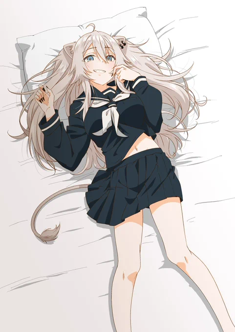 んんんんおきたあああああああああ 今日少しだけでも進めたい…  これはセーラー服ししろん再掲絵!!!! 健全な絵ですはい!!!!