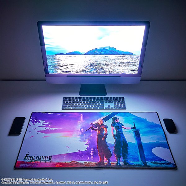 New FF7 Rebirth and #FF7EC tapestries and mousepads have been announced featuring the official art for both games!