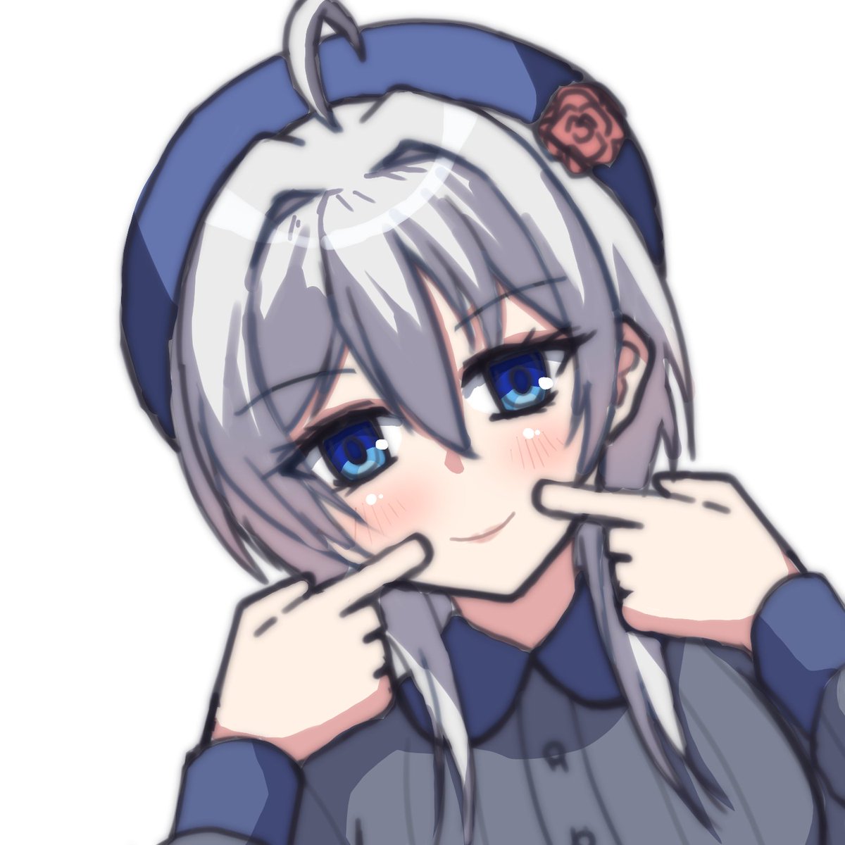 #凪咲ほのか #ほのかあと
頬を引っ張ってにーってしてほしいという絵です 