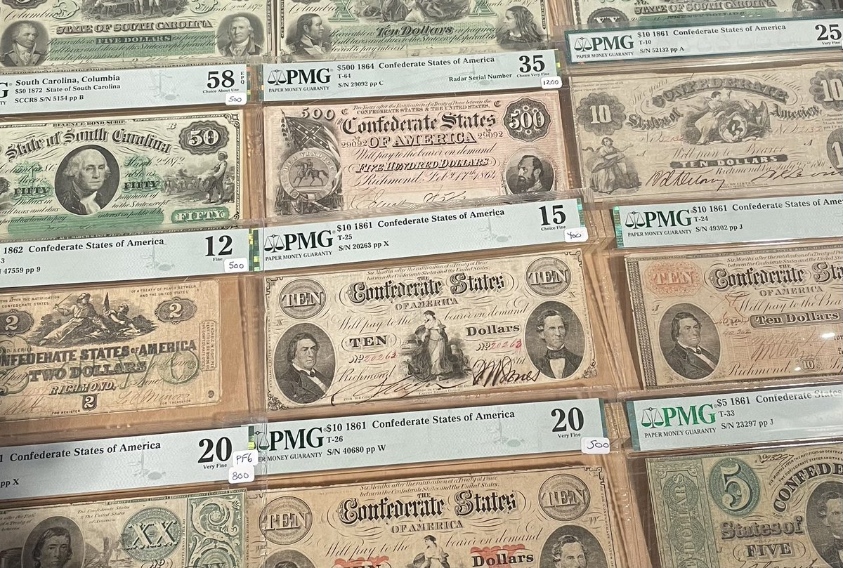 I have a passion for Confederate paper money from the American Civil War period. Don’t hesitate to contact me with any notes you wish to sell! (702) 561-9431