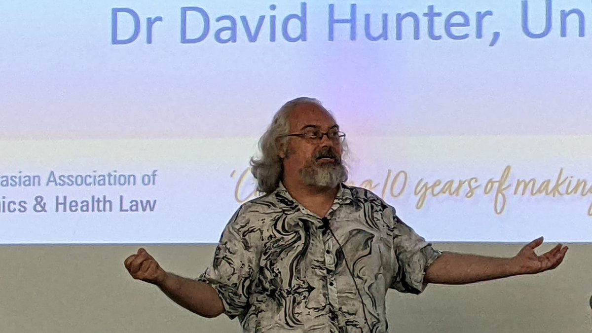 Karel Caals (@kcaals) on Twitter photo #AABHL2023
Exploring ethical theory via a personal moral dilemma assessment piece
David Hunter <a href="/idmonfish/">David Hunter</a>
<a href="/UniofAdelaide/">Uni of Adelaide</a> #Bioethics #HealthLaw <a href="/AABHL/">Australasian Association of Bioethics & Health Law</a> <a href="/HealthLawQUT/">Australian Centre for Health Law Research (ACHLR)</a> #AABHL2023
Exploring ethical theory via a personal moral dilemma assessment piece
David Hunter <a href="/idmonfish/">David Hunter</a>
<a href="/UniofAdelaide/">Uni of Adelaide</a> #Bioethics #HealthLaw <a href="/AABHL/">Australasian Association of Bioethics & Health Law</a> <a href="/HealthLawQUT/">Australian Centre for Health Law Research (ACHLR)</a>
