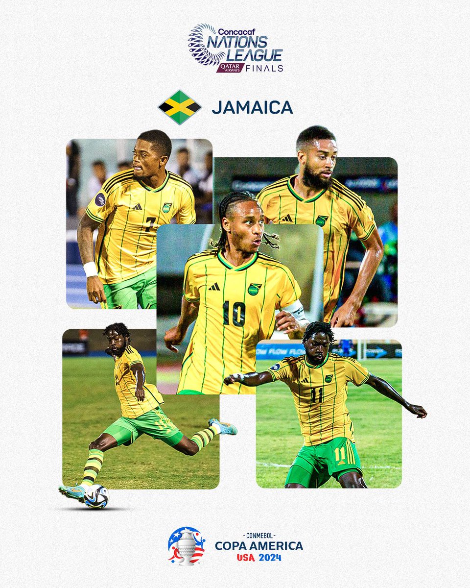 🇯🇲🇯🇲🇯🇲🇯🇲🇯🇲🇯🇲🇯🇲🇯🇲🇯🇲

JAMAÍKA Á COPA AMERICA 2024🏆

3-2 útisigur í Toronto í rosalegum leik þar sem Shamar Nicholson gerði tvö mörk með stuttu millibili og snéri leiknum.

3-2 markið úr víti frá Bobby Reid og einum færri síðustu 15.
🇯🇲🇯🇲🇯🇲🇯🇲🇯🇲🇯🇲🇯🇲🇯🇲🇯🇲

#reggístrákarnir
#reggaeboyz