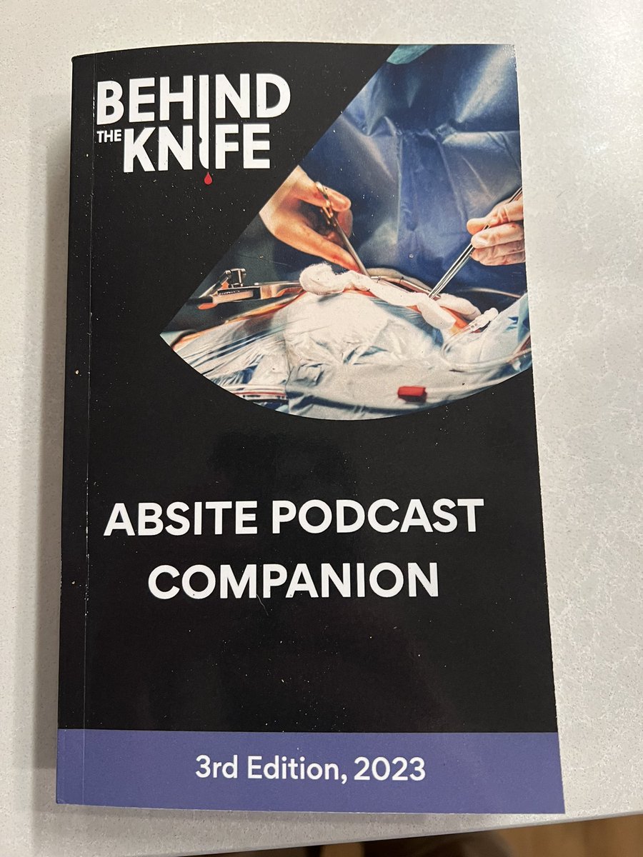 PGY28. Still learning and excellent bank of questions for teaching rounds!  Thanks <a href="/BehindTheKnife/">BehindTheKnife</a>  <a href="/georgoff/">Patrick Georgoff, MD</a> expect an autograph in this next time I see you 👊🏽