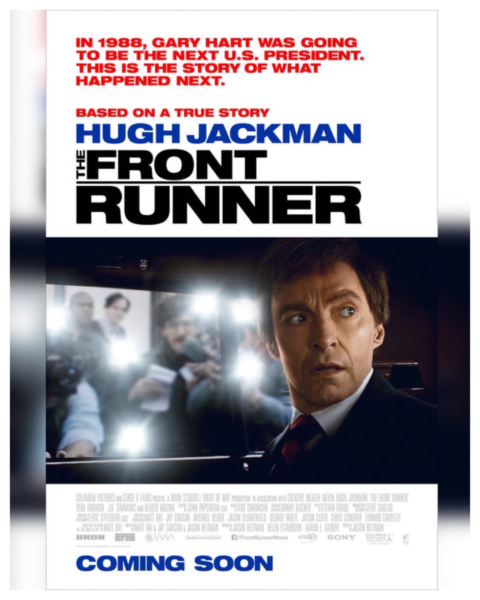 5 Years #TheFrontRunner Starring: #HughJackman #VeraFarmiga #JKSimmons #AlfredMolina #SaraPaxton #MamoudouAthie #JohnBedfordLloyd #SpencerGarrett #AriGraynor #KaitlynDever #TobyHuss #SteveZissis #BillBurr #MikeJudge #CourtneyFord Directed By: #JasonReitman
 
#WreckLeaguePodcast