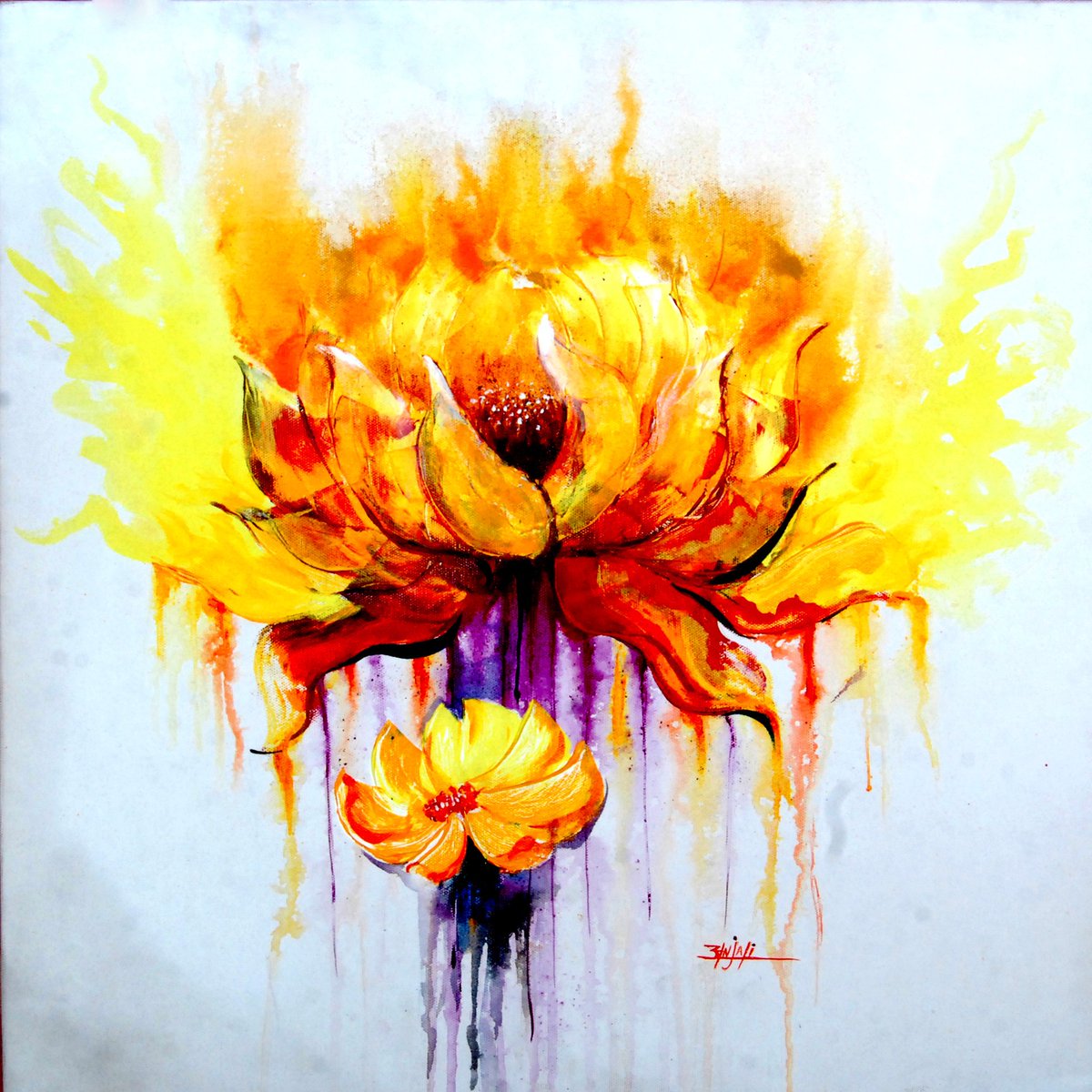 This lotus flower painting showcases the exquisite beauty of the lotus flower using vibrant hues, conveying a sense of vitality, serenity, and elegance through its radiant and lively depiction.
#anjaliaaroma.com
#lotusflower
#lotusart
#nature
#artistontwittter