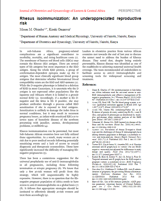 jogecajournal's tweet photo. Rhesus isoimmunization: An underappreciated reproductive risk a perspective by Prof. Moses Obimbo, and Dr. Kireki Omanwa
>https://t.co/kQjtoV0Fk9
#JOGECA #RHESUSISOIMMUNIZATION https://t.co/xwfIAP5xzI