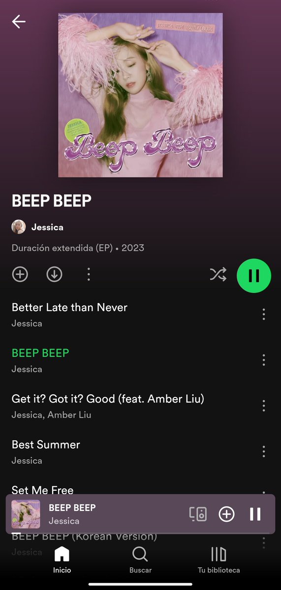 JessicaJChile's tweet photo. INFO: El cuarto mini-álbum de #Jessica "Beep Beep" ya se encuentra disponible en Spotify .

#Jessica #제시카 #BeepBeep #JessicaBeepBeep https://t.co/XXFeWFaDk6