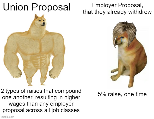 Love when the employer trots out out of date information to confuse and distract from our upcoming ULP Informational Picket this coming Tuesday. See you there!