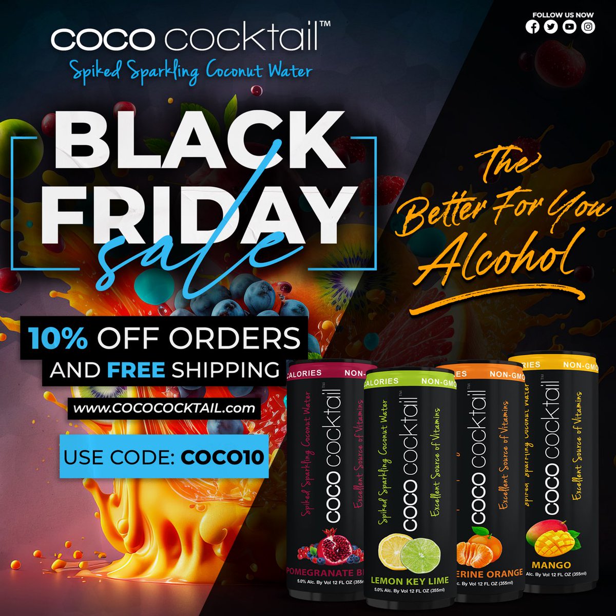 CocoCocktails's tweet photo. COCO COCKTAIL the Better For You Cocktail for the Holidays. Order online now at: https://t.co/Zrnx5XywvS

#cocococktail #cocktails #holiday #blackfriday #wine #betterforyou #alcohol #spirits #beer #delicious #glutenfree https://t.co/V2d0aDcgKB
