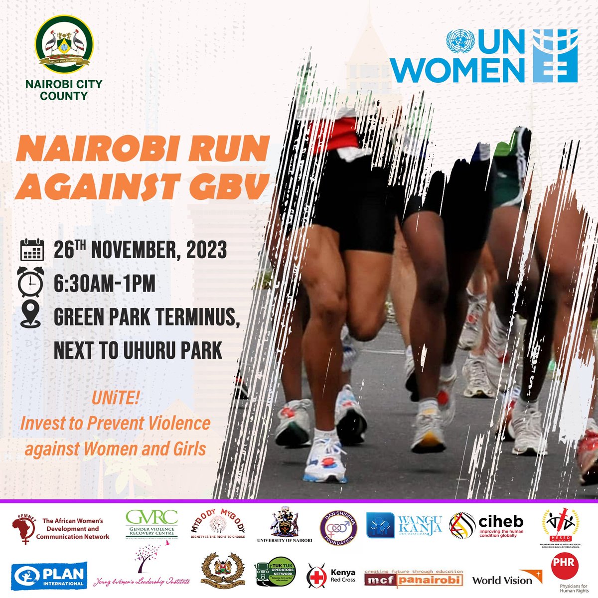 Join us on the 26th for the Nairobi run! Let's stand together against gender-based violence. Support the prevention of GBV for girls, women, men, and boys. Excited to see you there. #16daysofactivism #StopGBV #DignityIsTheRightToChoose #Healthydolescents #Kanairo