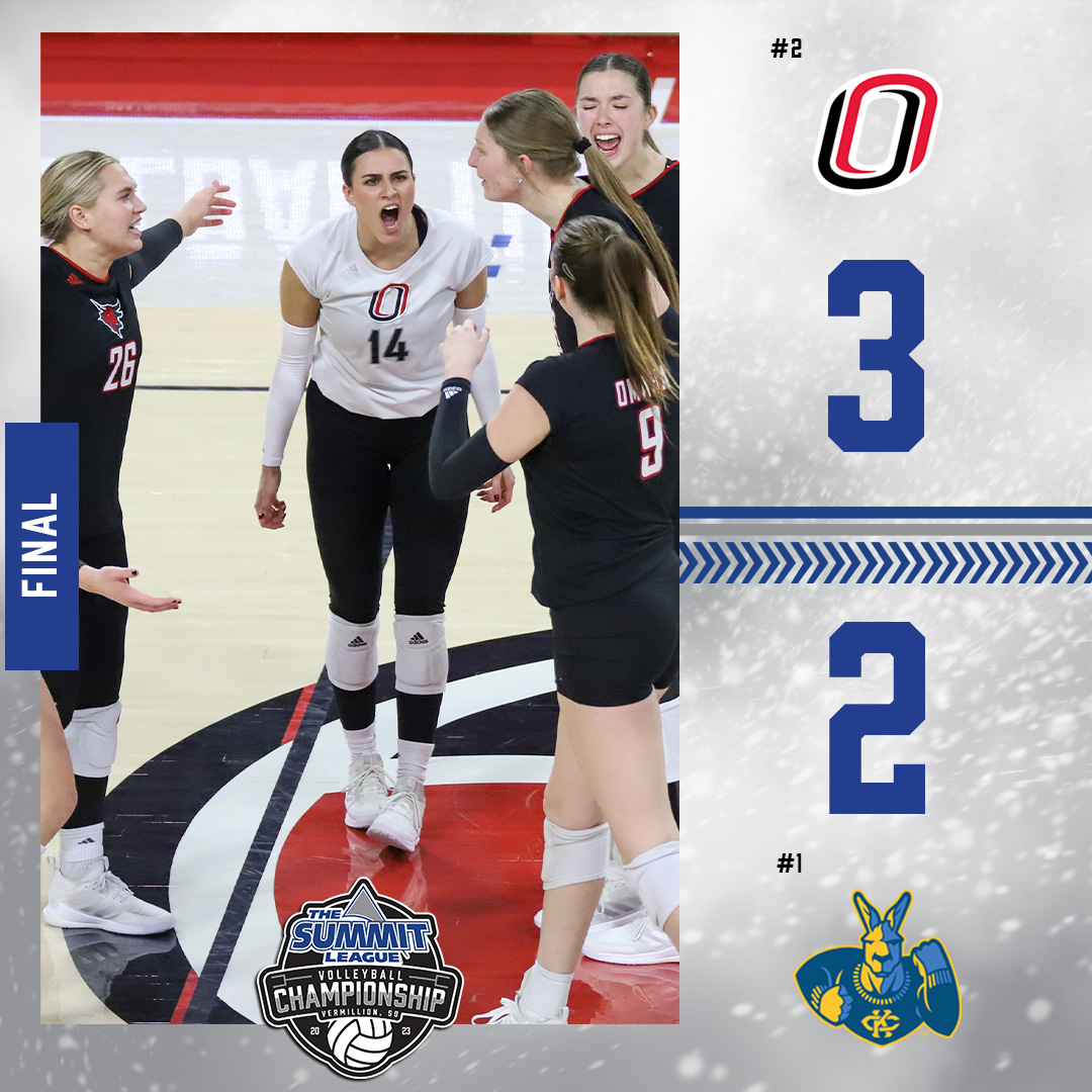 👑 𝐐𝐔𝐄𝐄𝐍𝐒 𝐎𝐅 𝐓𝐇𝐄 𝐒𝐔𝐌𝐌𝐈𝐓 𝐋𝐄𝐀𝐆𝐔𝐄 👑

<a href="/OmahaVB/">Omaha Volleyball</a> wins the #SummitVB Championship title and clinched a spot in the <a href="/NCAAVolleyball/">NCAA Women's Volleyball</a> Tournament for the first time in program history after a reverse sweep against Kansas City‼️

#ReachTheSummit