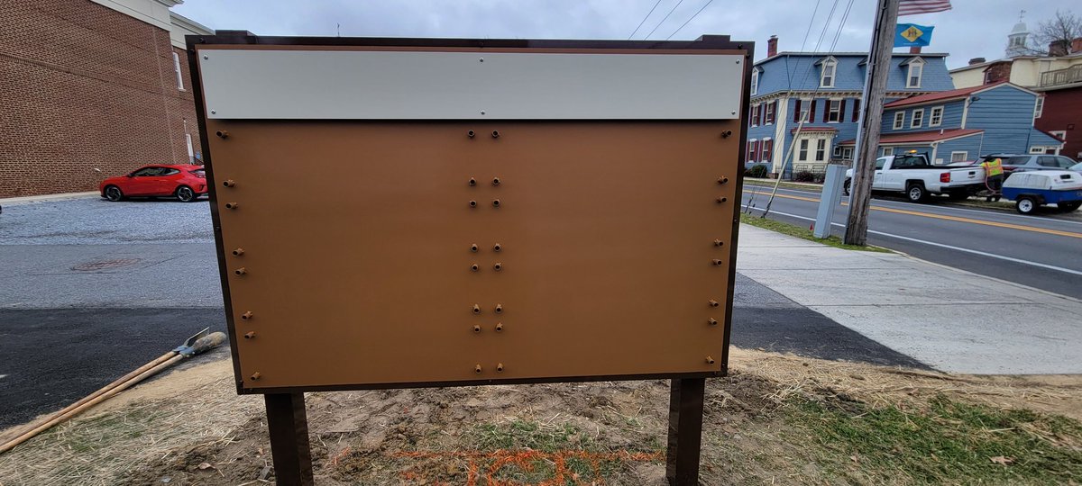 kenny_terhune's tweet photo. Little Aluminum Post and Panel sign i built , installed today before all the rain @Rogers_Sign #signs #signshops #Aluminum #fabrication #install #work #Delaware #Maryland https://t.co/ZzdrERvYbu
