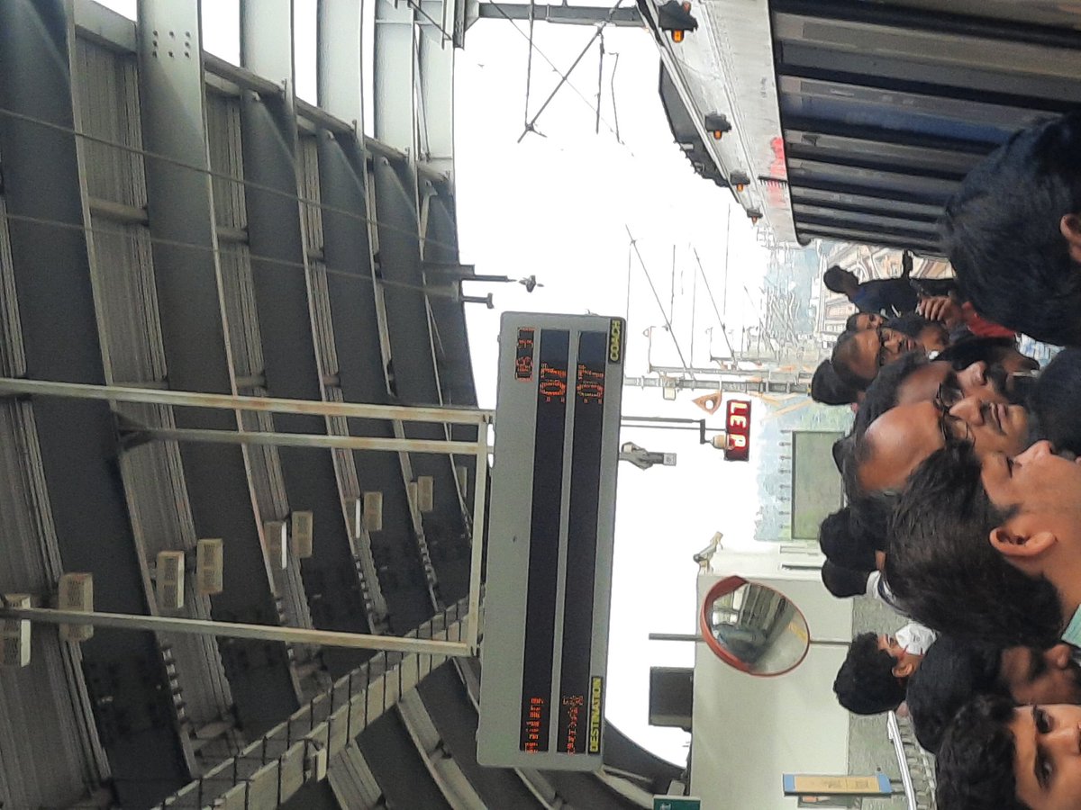 gvsantosh's tweet photo. @ltmhyd train on station was totally packed, next train is  7 mins waiting at nagole metro... please increase frequency between 8am to 10am at nagole metro station to avoid over crowded,  forget about sitting seat by the time it crosses Tarnaka it is make very hard even to stand. https://t.co/Wf6ND0SChO