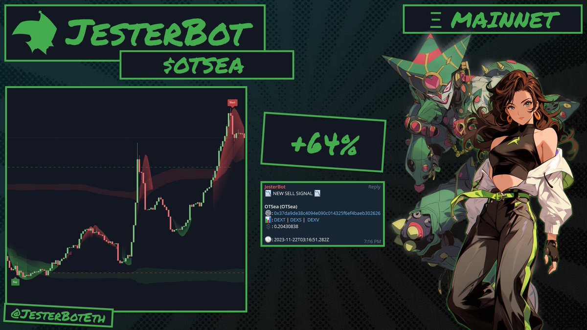 JestTech's tweet photo. You watch #JesterBot work and you realize, it's not just about the fight, it's about how you approach it. That's where it shines.

$OTSea knife caught. +64% profits secured.

$JEST #DeFi #Algorithm #CanYouJuggle https://t.co/jLHHvQ5IQi