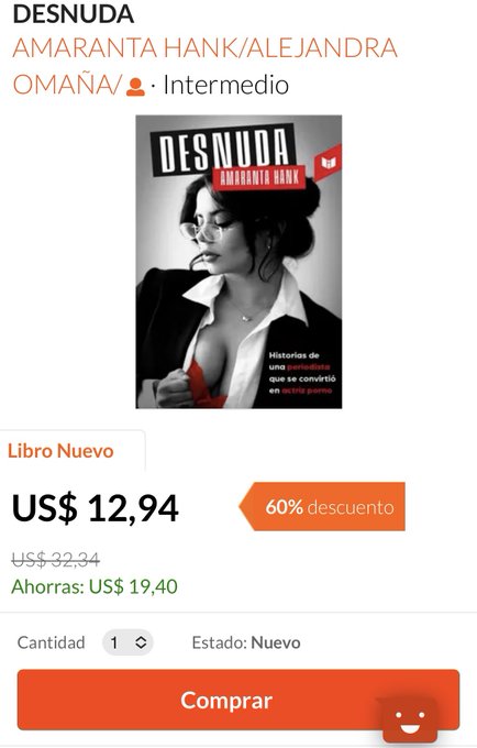 Ya est&aacute; disponible mi libro #Desnuda para compras en Estados Unidos ❤️  Enlace 👉🏻👉🏻👉🏻 https://t.co/OiIygPScM5<a href="/tag/desnuda"class="tags">#Desnuda</a>