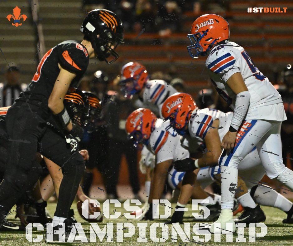 🚨 CCS D-5 CHAMPIONSHIP This Saturday, your #STBUILT Saints take on South San Francisco for the CCS D-5 Championship. Santa Teresa is looking to go back to back in CCS championship wins. 🏟️: MacDonald High School ⏰: 7:00 PM 🎟️: gofan.co/event/1261362?…
