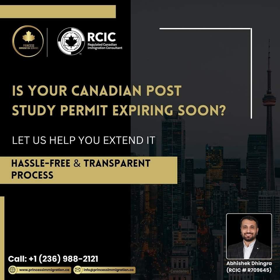 Is your Canadian Post Study Permit expiring soon? Here at Princess Immigration Services, we can help you extend it. Connect with us today at 236-988-2121
#StudyPermitCanada #StudyPermitExtension #ImmigrationServices #SurreyBC