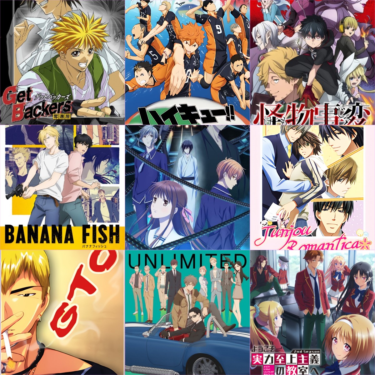 ImMarkJr's tweet image. I was bored and made an anime 3x3 of my all-time favorite anime. It was hard to choose what to put on the list. I had to leave out 3 anime. #animetwt