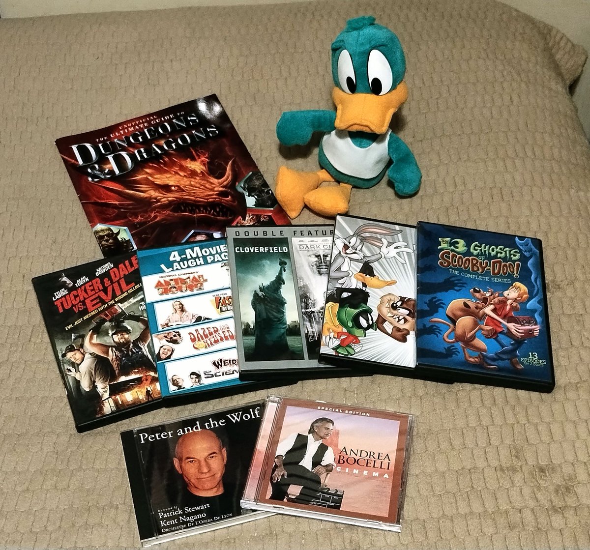 Checked out the new thrift store in my neck of the woods earlier today (nice little place). Found a couple of pop culture gems there - including a Plucky Duck plushie! 🎥💿🦆😃 #thriftstorefinds #creativefuel #physicalmediaforever #PluckyDuck #ahhmangojuice #TreatYoSelf