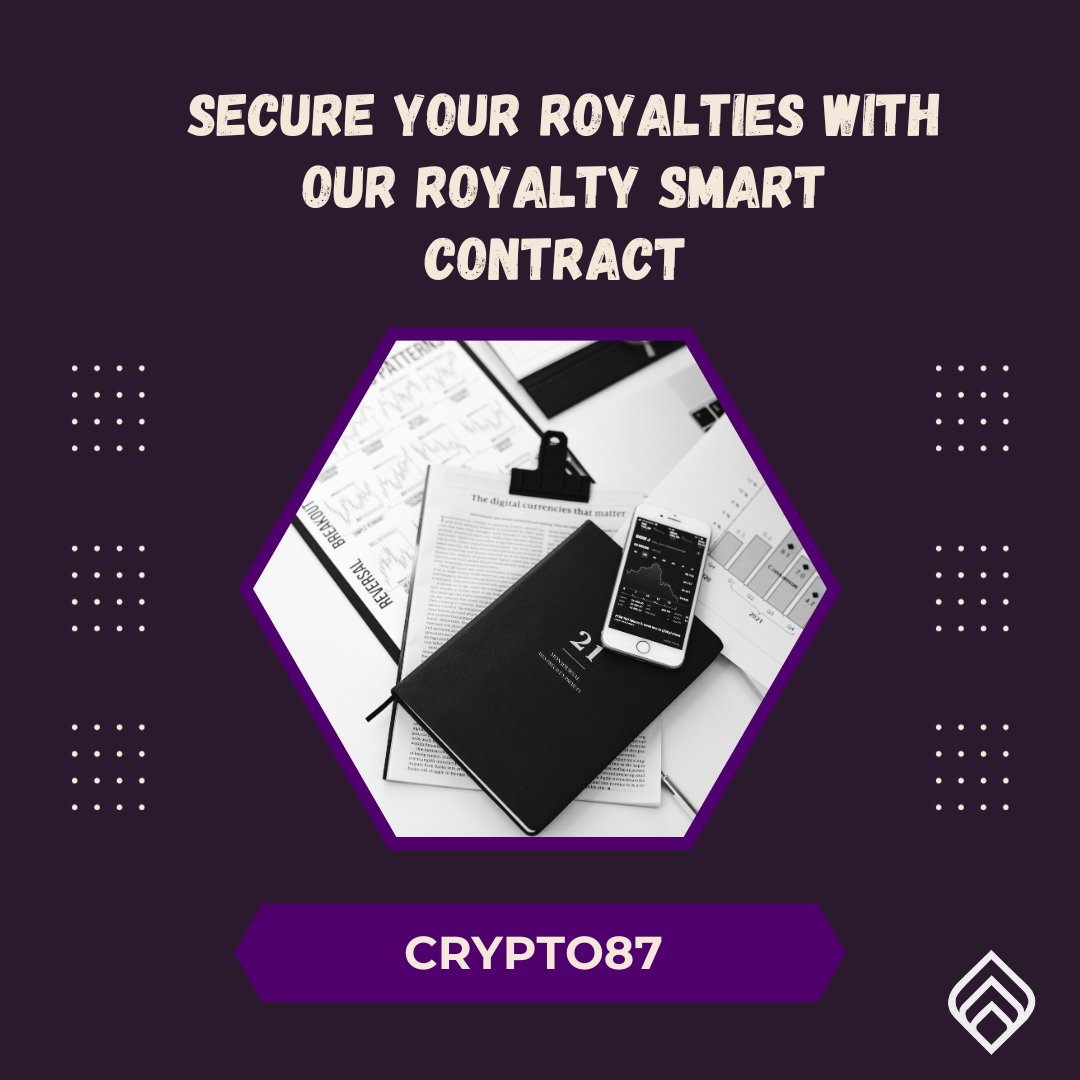 💎 Secure your royalties with our Royalty Smart Contract Generator! Ensuring artists get their fair share in the NFT universe 📜✨ #NFTRoyalties #SmartContracts #CryptoArt