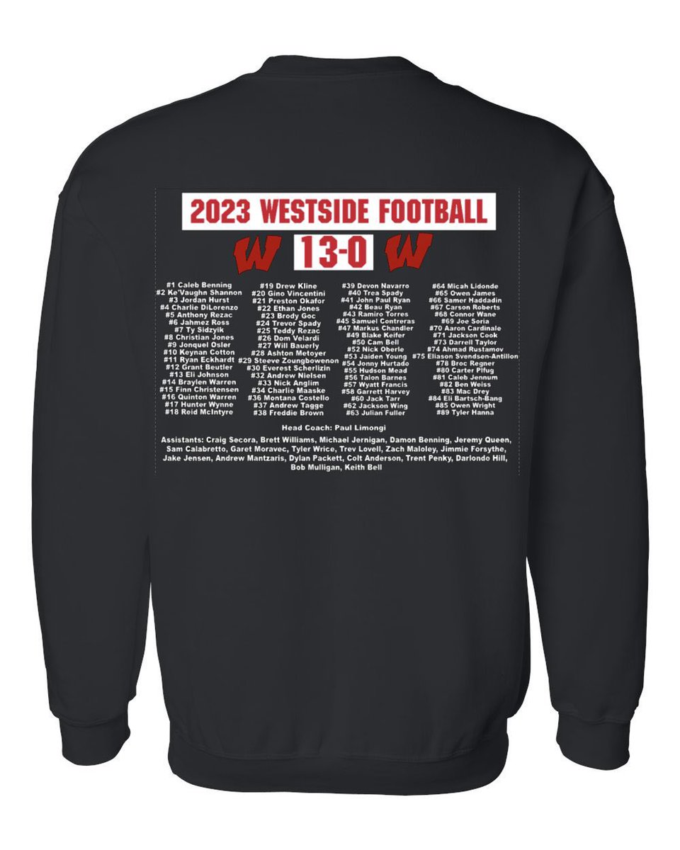 The Colosseum (@westside_store) on Twitter photo Congratulations <a href="/WHS_WarriorFB/">Omaha Westside Warrior Football</a> on a perfect season and back to back state championships! Shirts will be available in store and online as soon as we get them in! Sweatshirts and t shirts will be available!! Congratulations <a href="/WHS_WarriorFB/">Omaha Westside Warrior Football</a> on a perfect season and back to back state championships! Shirts will be available in store and online as soon as we get them in! Sweatshirts and t shirts will be available!!