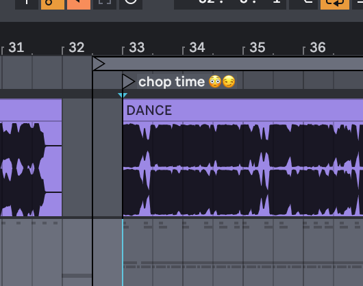 chopsoe's tweet photo. just discovered you can put emojis into ableton locators lol https://t.co/n4Mus7hXuq